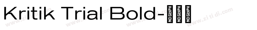Kritik Trial Bold字体转换